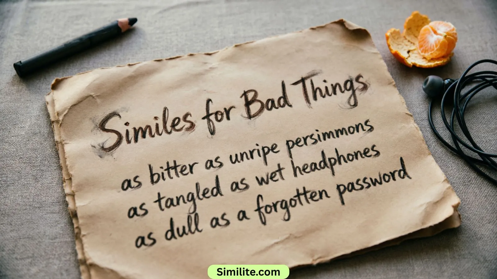 Similes for Bad Things