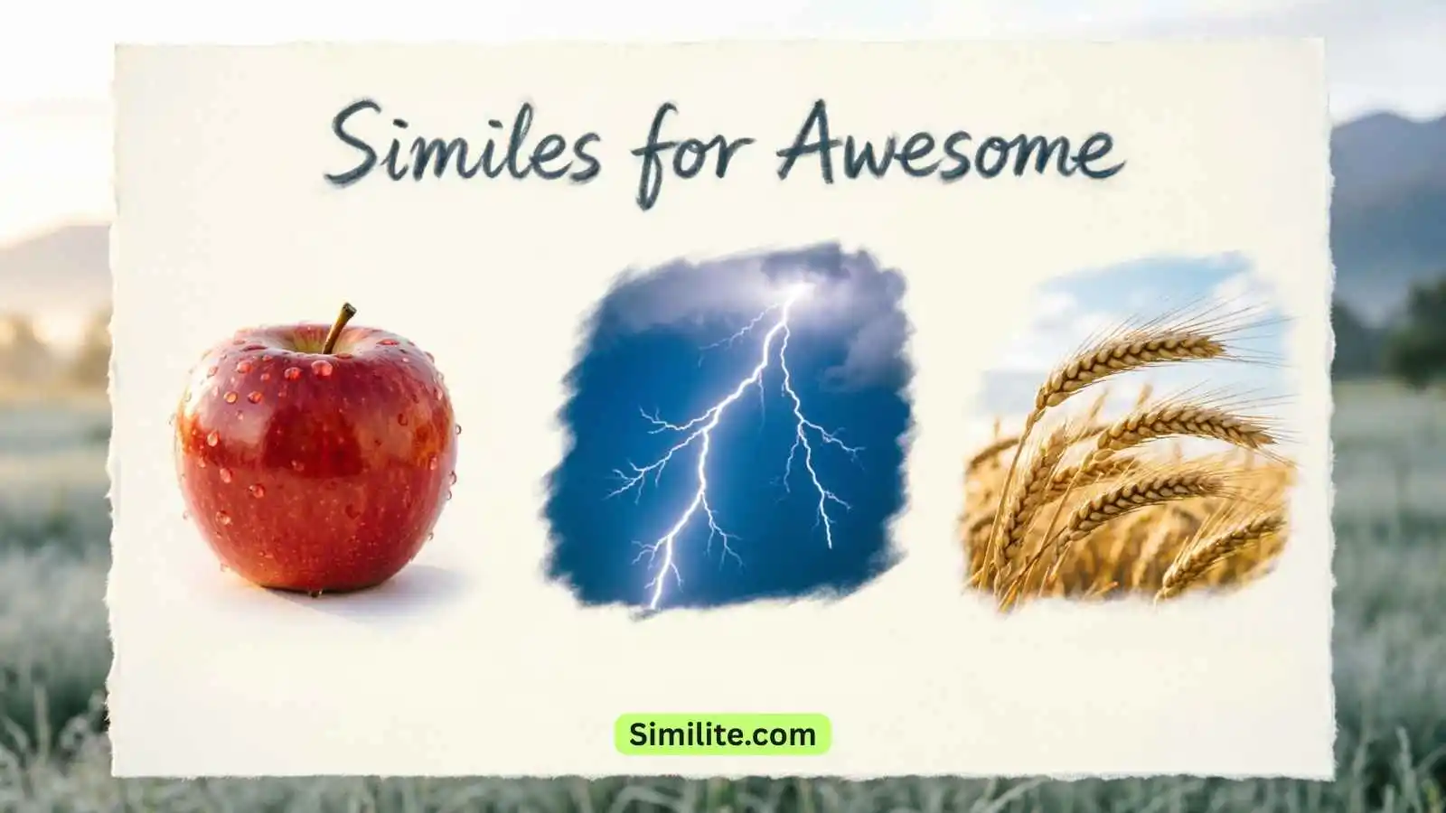 Similes for Awesome