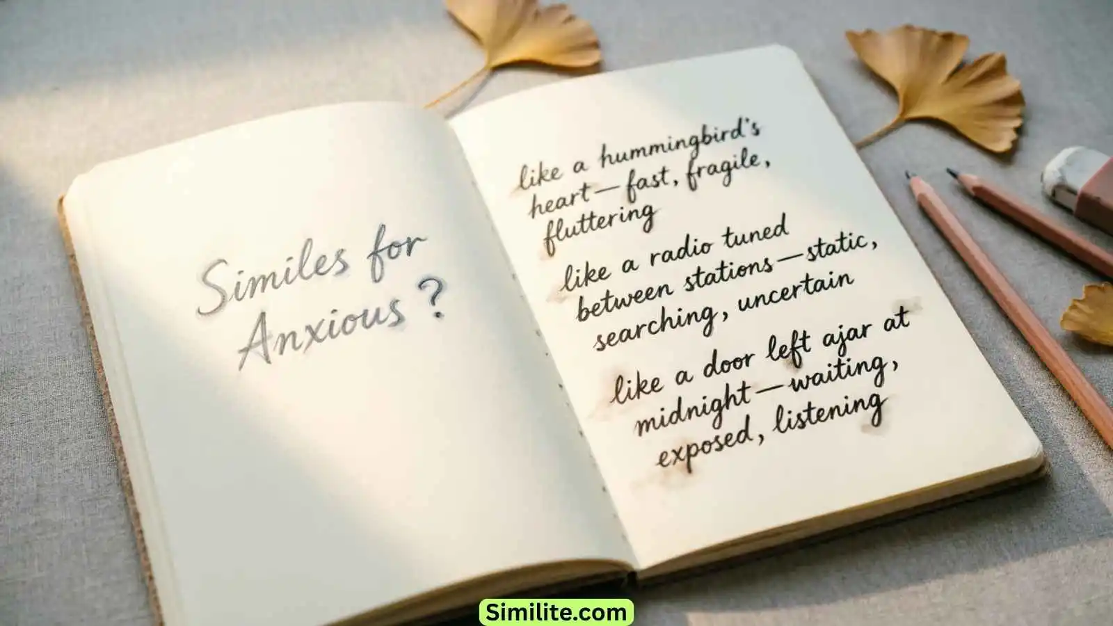 Similes for Anxious