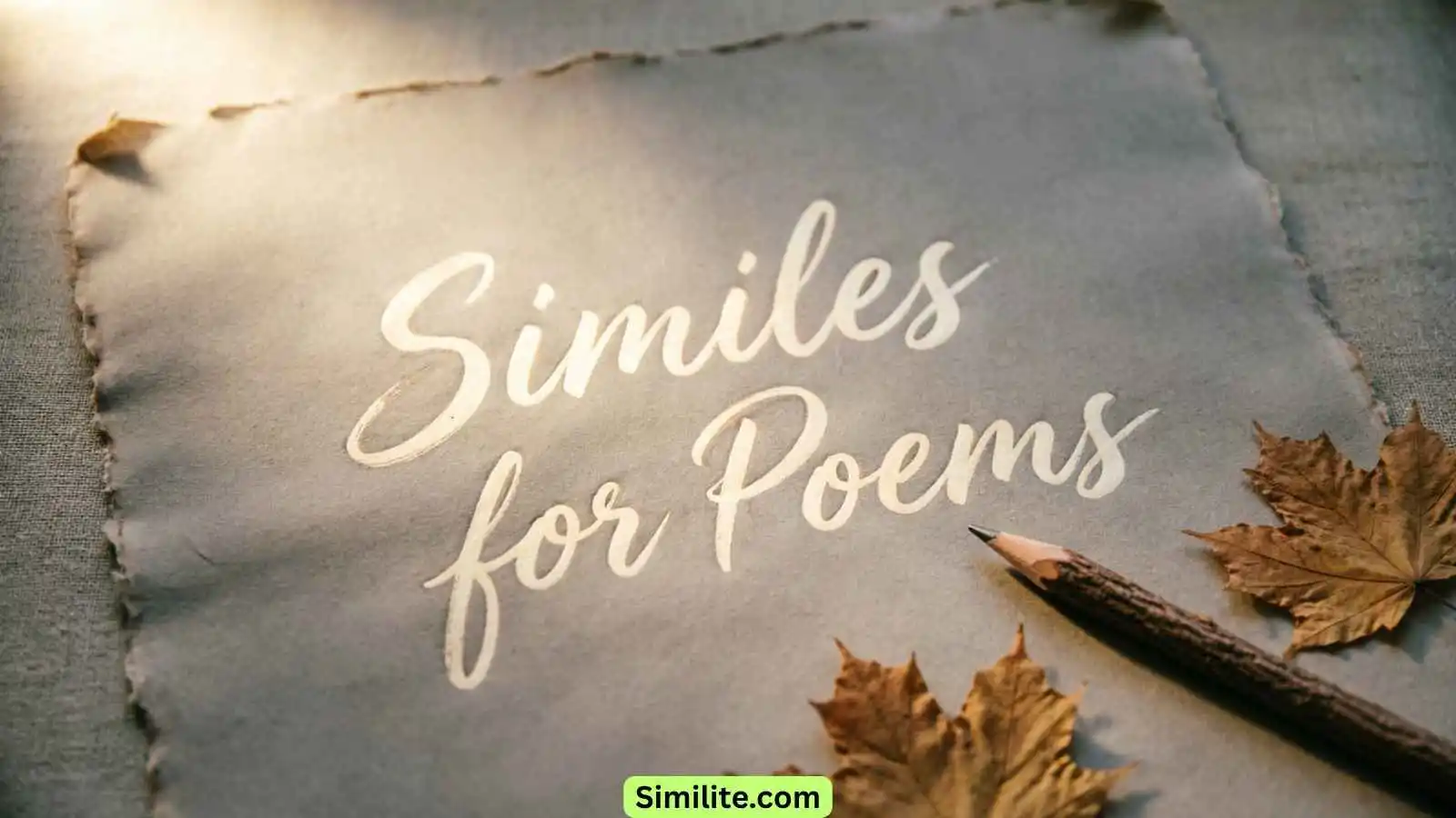 Similes for Poems